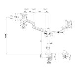 Neomounts Screen Desk Mount (clamp+grommet)