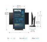 BenQ BL3290QT 32" IPS, 5ms, QHD 2560x1440, 75Hz, 99% sRGB, Eye Rem.,Eye-CareU, Flicker-free, LBL, B.I. Gen2, ePaper, 1000:1, 20M:1 DCR, 8 bit, 350cd/m2, HDMI, DP, USB-C 60W, Daisy Chain, 3xUSB 3.2, 2Wx2, HAdj.110mm, Headph.jack, Line In,Tilt, VESA, Black