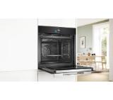 Bosch HRG7784B1, SER8, Built-in Steam oven 60 x 60 cm, 71 l, TFT touch display, Digital control ring, 4D hot air, Air fry, Added steam, Pyrolytic+Hydrolytic, Oven Assistant, Meatprobe, A+, HC, Black