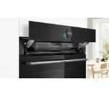 Bosch HRG7784B1, SER8, Built-in Steam oven 60 x 60 cm, 71 l, TFT touch display, Digital control ring, 4D hot air, Air fry, Added steam, Pyrolytic+Hydrolytic, Oven Assistant, Meatprobe, A+, HC, Black