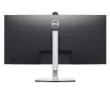 Dell P3424WEB, 34" Curved Video Conferencing, WQHD AG, IPS, 21:9, 5ms, 1000:1, 300 cd/m2, (3440x1440 ), 99% sRGB, HDMI, DP, USB-C, USB 3.2 hub, RJ45, ComfortView Plus, Height Adjustable, Swivel, Tilt, Black
