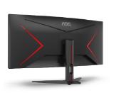 AOC CU34G2XE/BK, 34" Curved 1500R VA WLED, 3440x1440@144Hz, 4ms GtG, 1ms MPRT, 300 cd/m2, 3000:1, DCR 80M:1, Adaptive Sync, FlickerFree, Low Blue Light, Tilt, HDMI, 2xDP