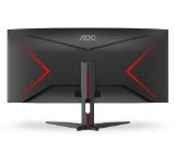 AOC CU34G2XE/BK, 34" Curved 1500R VA WLED, 3440x1440@144Hz, 4ms GtG, 1ms MPRT, 300 cd/m2, 3000:1, DCR 80M:1, Adaptive Sync, FlickerFree, Low Blue Light, Tilt, HDMI, 2xDP