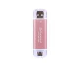 Transcend 1TB, USB External SSD, ESD310P, USB 10Gbps, Type C/A, Pink