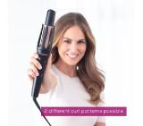 Beurer HT 75 Automatic Hair Curler, 4-way ion outlet, 3 temperature settings: 170, 190, 210°C, Ceramic and tourmaline-coated, Smart timer