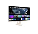 LG 27SR50F-W, 27" IPS Smart webOS23, Anti-Glare, 5ms, 1000:1, 250cd/m, FHD 1920x1080, HDR 10, HDMI, USB, Wi-Fi B/in, Reader Mode, Speakers 5W x 2, Tilt, White