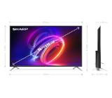 Sharp 55EL2EA, 55" LED  Android TV, 4K Ultra HD 3840x2160 Frameless, 1 000 000:1, DVB-T/T2/C/S/S2, Active Motion 600, 2x10W (8 ohm), HDR10, harman/kardon, Dolby Vision, DTS:X, Google Assistant, Chromecast Built-in, HDMI 2.1 with eARC, SD card reader, 3.5