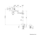 Neomounts Next Lite Flat Screen Desk Mount (clamp+grommet)