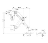 Neomounts Next One Desk Mount, single display (topfix clamp &grommet)
