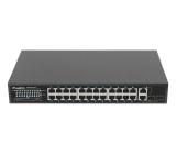 Lanberg Switch 24 x 100MB POE+/2 x Combo Rack 19" Gigabit Ethernet, 250W