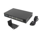 Lanberg Switch 24 x 100MB POE+/2 x Combo Rack 19" Gigabit Ethernet, 250W