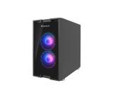 Genesis PC Case Irid 353 ARGB MATX Mini Tower Window, Black