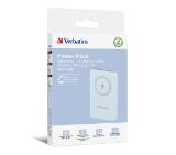 Verbatim MCP-5BE Power Pack 5000 mAh with UBS-C PD 20W / Magnetic Wireless Charging 15W Blue