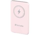 Verbatim MCP-5PK Power Pack 5000 mAh with UBS-C PD 20W / Magnetic Wireless Charging 15W Pink