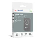 Verbatim MCP-5GY Power Pack 5000 mAh with UBS-C PD 20W / Magnetic Wireless Charging 15W Grey
