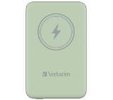 Verbatim MCP-10GN Power Pack 10000 mAh with UBS-C PD 20W / Magnetic Wireless Charging 15W Green