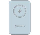 Verbatim MCP-10BE Power Pack 10000 mAh with UBS-C PD 20W / Magnetic Wireless Charging 15W Blue