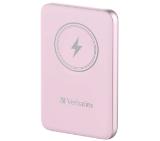 Verbatim MCP-10PK Power Pack 10000 mAh with UBS-C PD 20W / Magnetic Wireless Charging 15W Pink