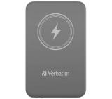 Verbatim MCP-10GY Power Pack 10000 mAh with UBS-C PD 20W / Magnetic Wireless Charging 15W Grey