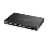 ZyXEL XGS4600-32F L3 Managed Switch, 24 port Gig SFP, 4 dual pers. and 4x 10G SFP+, stackable, dual PSU