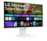 LG 32SR85U-W, 31.5" IPS Smart webOS, Full HD Web cam, AG, 5ms, 1000:1, 400cd/m, DCI-P3 95%, 4K UHD (3840x2160), ThinQ, HDR 10, HDMI, USB Type-C-PD 90W, Wi-Fi B/in, AirPlay 2, Bluetooth, Speakers 5W x 2, Height Adjustable, Tilt, White