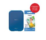 Canon mini photo printer  Zoemini 2 PV-223, Navy Blue + Zink Paper ZP-203020S 20 Sheets (5 x 7.6 cm)