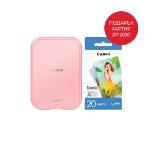 Canon mini photo printer  Zoemini 2 PV-223, Rose Gold + Zink Paper ZP-203020S 20 Sheets (5 x 7.6 cm)