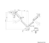 Neomounts Next Slim Desk Mount, double display (topfix clamp & grommet)