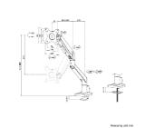Neomounts Next Slim Desk Mount, single display (topfix clamp & grommet)