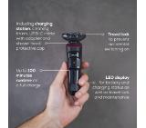 Beurer MN8X rotary shaver, 360° flexible shaver head, Magnetic fixation, LED display, Waterproof (IPX7), Quick-charge function  (10 min OT; 5 min CT), Incl. charger and storage station, protective cap and cleaning brush