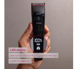 Beurer MN5X hair clipper, 7 Attachments, 6 adjustable cutting lengths and 4-stage fine adjustment, LED display with battery display, Battery and mains operation, travel lock display and charge display, storage bag