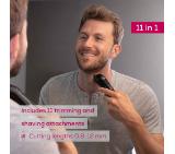 Beurer MN9X body groomer, 11 attachments with 16 cutting lengths for trimming and shaving on the entire body, Waterproof (IPX7),  Quick-charge function, LED display, Incl. practical hard case