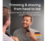 Beurer MN9X body groomer, 11 attachments with 16 cutting lengths for trimming and shaving on the entire body, Waterproof (IPX7),  Quick-charge function, LED display, Incl. practical hard case