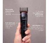 Beurer MN9X body groomer, 11 attachments with 16 cutting lengths for trimming and shaving on the entire body, Waterproof (IPX7),  Quick-charge function, LED display, Incl. practical hard case