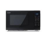 Sharp YC-MG252AE-B, Fully Digital, Built-in microwave grill, Grill Power: 1000W, steel/painted grey, 25l, 900 W, Housing Material Microwave-Steel, LED Display Blue, Timer & Clock function, Child lock, Defrost, Cabinet Colour: Black