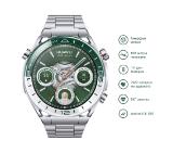 Huawei Watch Ultimate Green Woods-B19, Titanium, 1.5", LTPO Amoled, Color circular touchscreen, 466 x 466; PPI 311, Microphone&Speaker, BT 5.2 BLE/BR/EDR, Dual band, 10 ATM,  530 mAh, Battery Life 14 days