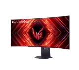 LG 45GS95QE-B, 44.5" Ultragear OLED 0.03ms (GtG), 21:9 Curved Gaming WQHD+ (3440x1440), 240HZ, 1500000:1, 1300 cd/m2, DCI-P3 98%, AMD FreeSync, NVIDIA G-Sync, VRR, HDR 400 ,PBP&PIP, USB Down/Up-stream, HDMI, DisplayPort, Tilt, Black