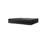 Hi-Look 8-ch 1080p 1U H.265 DVR Recorder, HDTVI/AHD/CVI/CVBS/IP video inputs, Up to 12-ch IP camera inputs (up to 6 MP), Audio via coaxial cable, Up to 1080p@15 fps encoding capability, 1 SATA HDD up to 10TB, 2 USB, 12 VDC, 1.33 A