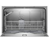 Bosch SKS2ITI00E, SER2, Compact dishwasher, E, Polinox, 8l, 6ps, 6p/2o, 49dB(C), silver inox painted, display, Auto program, SpeedPerfect, Start delay