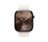Apple Watch S10 Cellular 42mm Gold Titanium Case with Starlight Sport Band - M/L