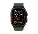 Apple Watch Ultra2 v2 Cellular 49mm Black Titanium Case with Dark Green Alpine Loop - Large