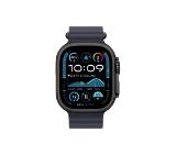 Apple Watch 49mm Band: Navy Ocean Band Extension - Black Titanium Finish