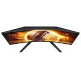AOC CQ32G4VE, 31.5" Curved 1500R, Fast VA WLED, 2560x1440@180 Hz, 1ms GtG, 0.5ms MPRT, 300 cd/m2, 3500:1, 80M:1 DCR, Adaptive Sync, Flicker Free, Low Blue Light, Tilt, 2xHDMI, DP