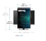 BenQ RD240Q, 24.1", 2560x1600 WQXGA, Programming Monitor, 16:10, 1.07 billions col., HDR10, 1000:1, 20M:1 DCR, 300 cd/m2, HDMI 2.0, DP 1.4, USB-C (90W), Flicker-free, B.I. Gen2, Low Blue Light+, Night Hours Prot., Sp.2W, Height Adj.,Tilt,Swiv, Pivot