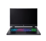 Acer Nitro 17, AN17-42-R9QJ, AMD Ryzen 7 8845HS,(3.8 GHz up to 5.1 GHz,16MB),17.3" QHD (2560x1440) IPS 165Hz, 1*16 GB DDR5 (1 slot free), 1024GB PCIe NVMe SSD, GeForce RTX 4070 8GB GDDR6, Micro SD reader, Killer E3100G, Wifi 802.11AX, BT 5.3, No Os, Bl
