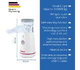 Beurer IH 47 Nebuliser, vibrating membrane technology, Small and light; whisper-quiet operation; self-cleaning function; Mouthpiece, adult mask, children's mask, storage bag and USB-C cable