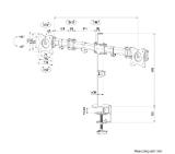 Neomounts Flat Screen Desk mount (10-27") desk clamp/grommet
