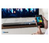 Sharp Soundbar HT-SB100, 75W 2.0 HDMI & BLUETOOTH, HDMI ARC/CEC, USB playback, 3.5mm Aux-in, Digital Optical Audio Input, Glossy black
