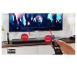 Sharp Soundbar HT-SB100, 75W 2.0 HDMI & BLUETOOTH, HDMI ARC/CEC, USB playback, 3.5mm Aux-in, Digital Optical Audio Input, Glossy black