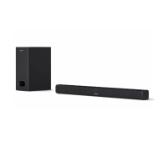 Sharp Soundbar HT-SBW110, SLIM 180W 2.1 Wired Subwoofer, HDMI & BLUETOOTH, wireless music streaming, HDMI ARC/CEC, 3.5mm Aux-in, Digital Optical Audio Input, Matt black